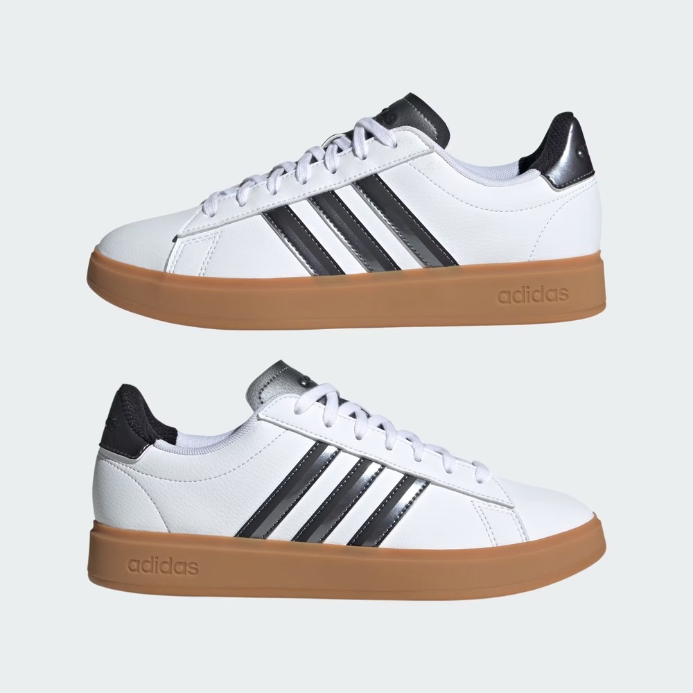 Adidas Grand Court 2.0 White/Black Gum Sole JH8683 Women's Size 6 - Picture 7 of 7